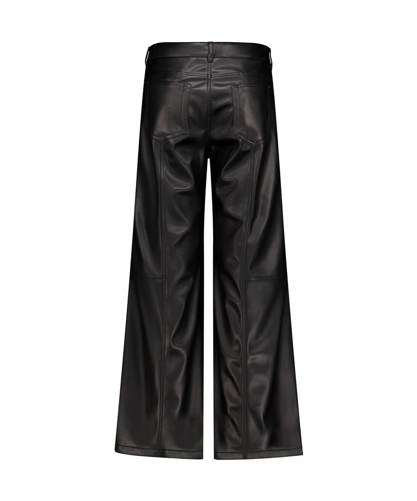 OEUVA Black Leather Wide Pants
