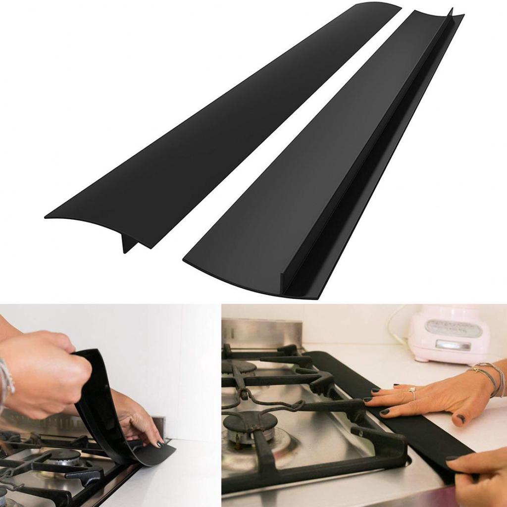 H&K Store Rubber Kitchen Stove Counter Gap Cover Easy Clean Heat-resistant Protector Cap