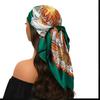Head Scarf Women Luxury Brand Square 90*90cm Silk Foulard Satin Bandana Cheveux Soft Neckerchief Hijab Hair Scarves For Ladies
