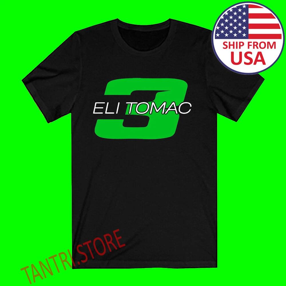 Eli Tomac 3 Motocross Champion Men's Black Size S to 3XL