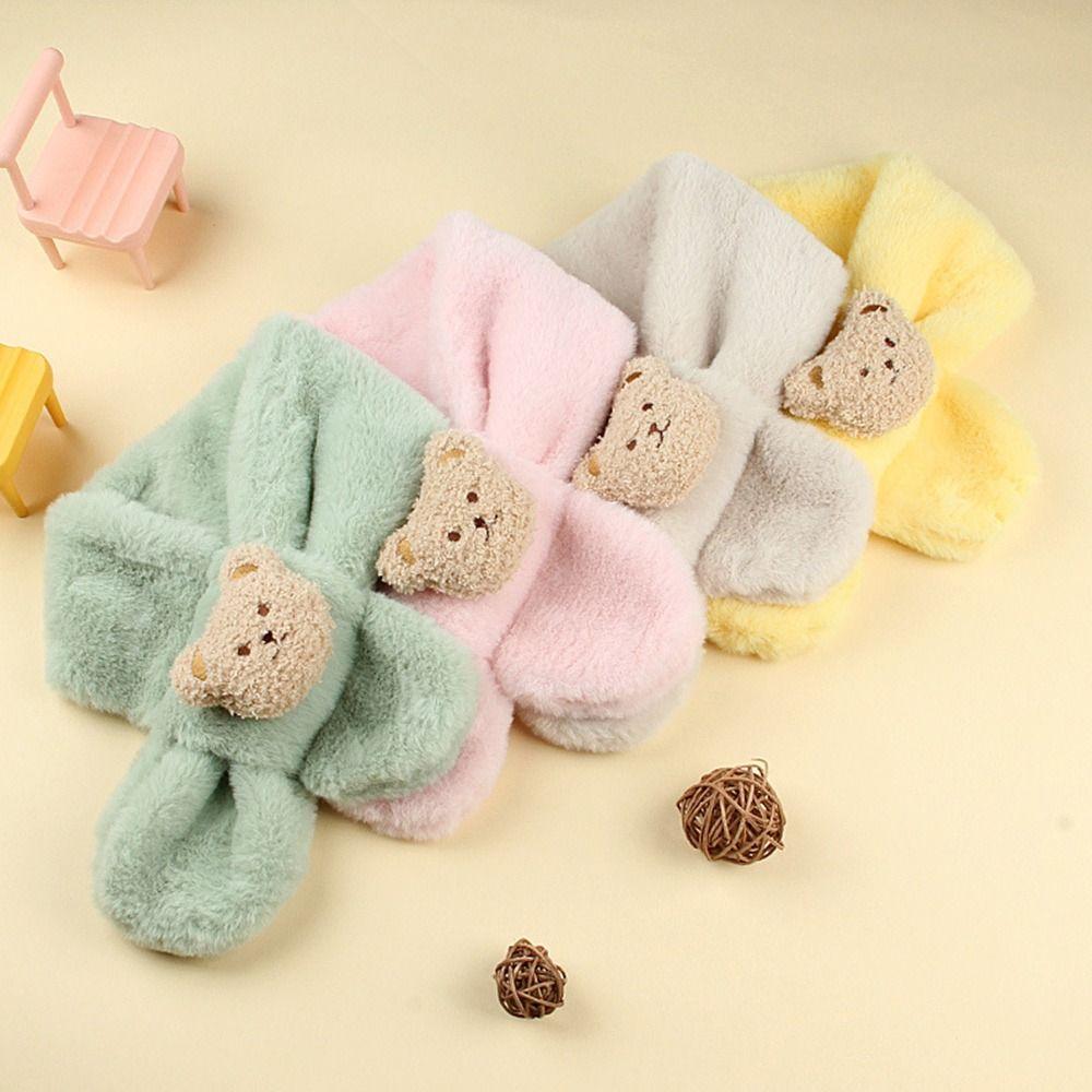 Thick Kids Winter Scarf Plush Baby Shawls Fashion Neck Warmer Outdoor