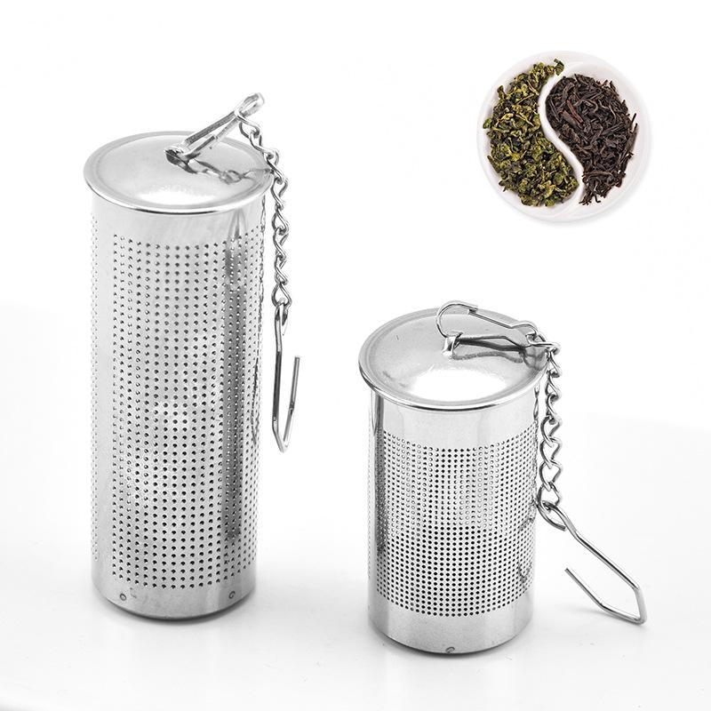2 Pcs Stainless Steel Tea Infuser Strainer Set - Fine Mesh Ball with Chain Hook