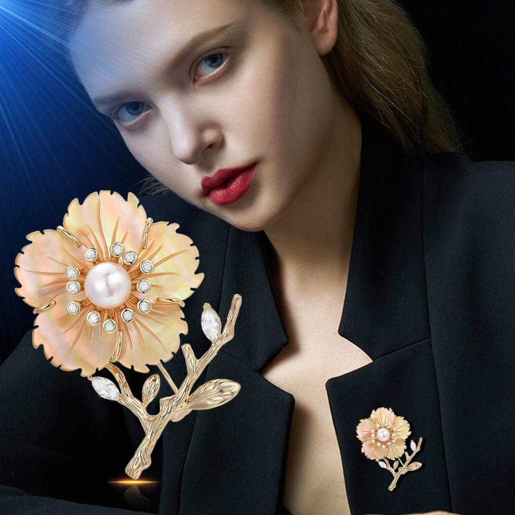 Senior Brooches Flower Leaf Brooch Pins for Women Suit Pendant  Fashion Brooches Jewelry