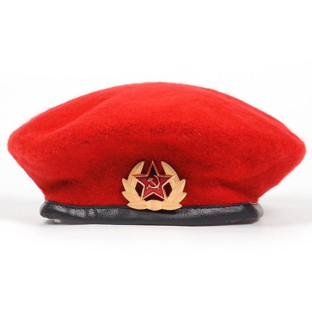 Унисекс пятиконечная звезда брошь украшение берет шляпа военная кепка газетчика осень зима отдых на открытом воздухе головные уборы дорожные аксессуары для женщин мужчин