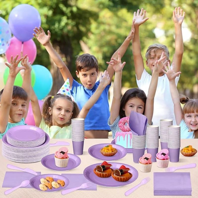 Одноразовый набор столовых приборов для вечеринок Бумажные тарелки Стаканы Товары для вечеринок Одноразовый набор столовых приборов на Новый год День святого Валентина День рождения