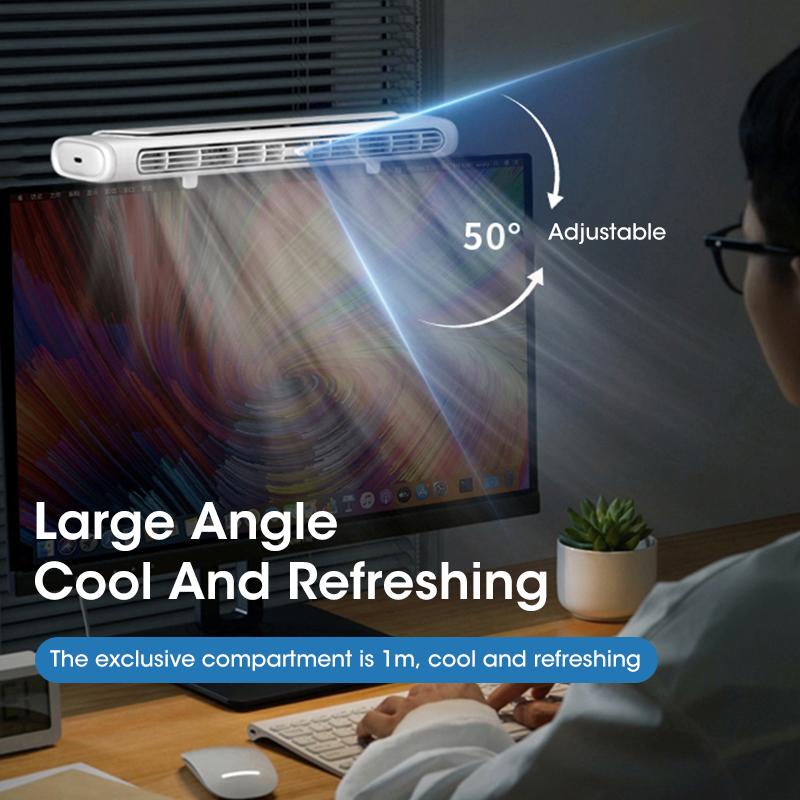 Hang Screen Fan USB Rechargeable Computer Screen Ventilador Desk Fan Electric Standing Table Desktop Cooler Bladeless Clip Tower