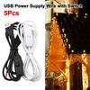 5Pcs 1.5M USB Power Supply Wire 5V ON OFF Switch Cable USB Extension Cable  for USB Fan Desk Light