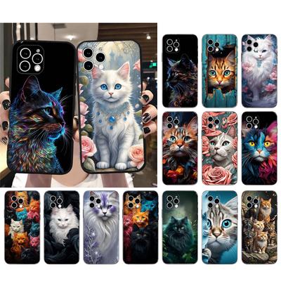 Чехол для телефона с изображением кота для iPhone Samsung Galaxy Redmi Xiaomi Oppo OnePlus Note SA 7 8 9 10 11 12 13 14 20 21 22 23 53 54 Pro Max Plus Ultra TPU Soft