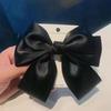 Cloth Satin Bow Hairpin Style Female Korean Net Celebrity Hairpin Horizontal Clip Ponytail Clips Temperament Hair Accessories