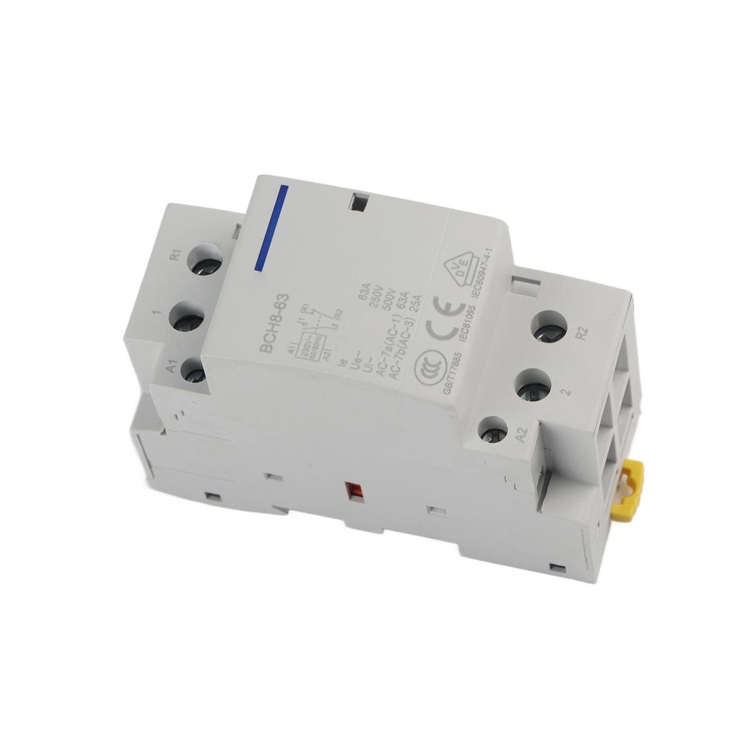 2P 63A Household AC Contactor DIN Rail Mount 1NO 1NC (220V230V)