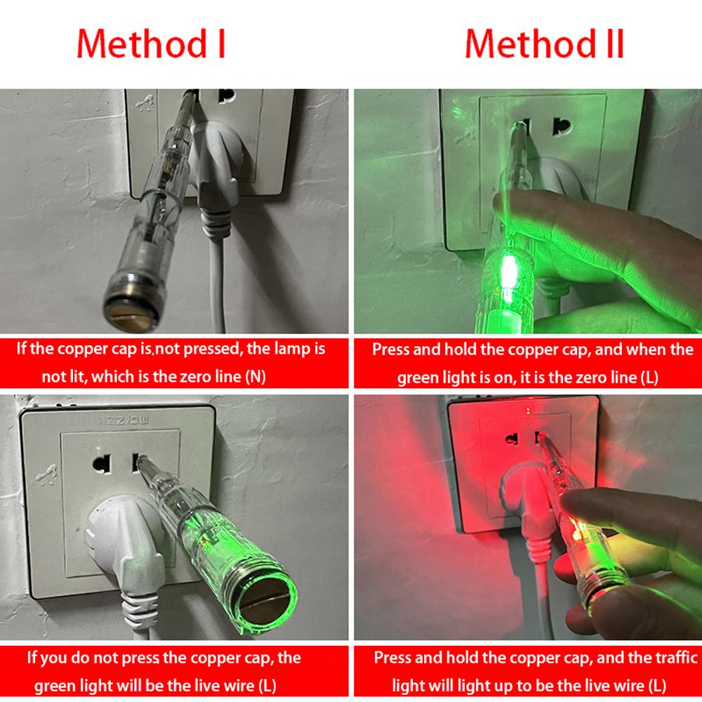 1/2/3 шт. Интеллектуальная ручка-тестер напряжения с LDE, индукционная ручка-детектор мощности, электрическая отвертка, индикатор, тестер цепи