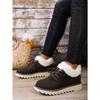New Large-sized Front Lace-up Snow Boots for Women, Warm and Thickened Cotton Shoes
