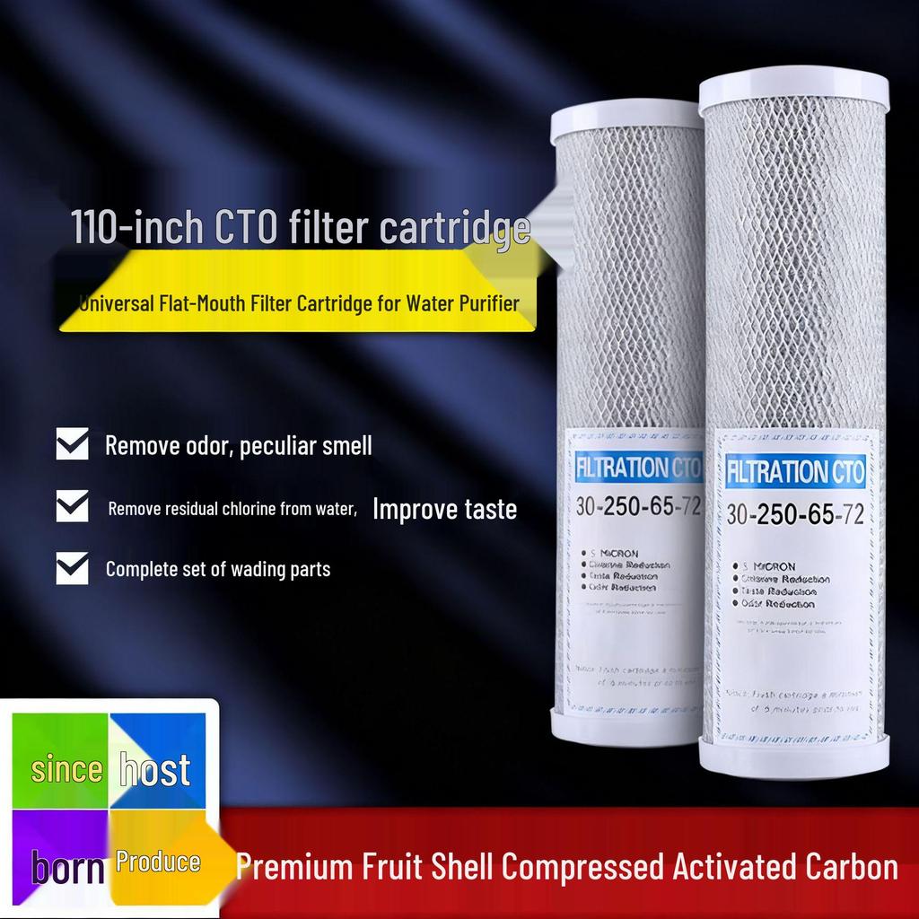 10-inch Flat-End Universal CTO Carbon Filter for Household Water Purifiers