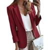 Женская блейзер-куртка в стиле business casual с длинным рукавом и отложным воротником для работы