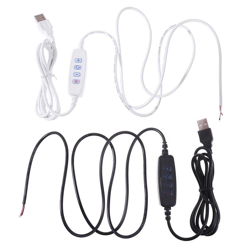 Usb Power Cord Multi-Function Switch Controller Usb Stepless Dimming 10-Speed Switch Line Three-Tone Light
