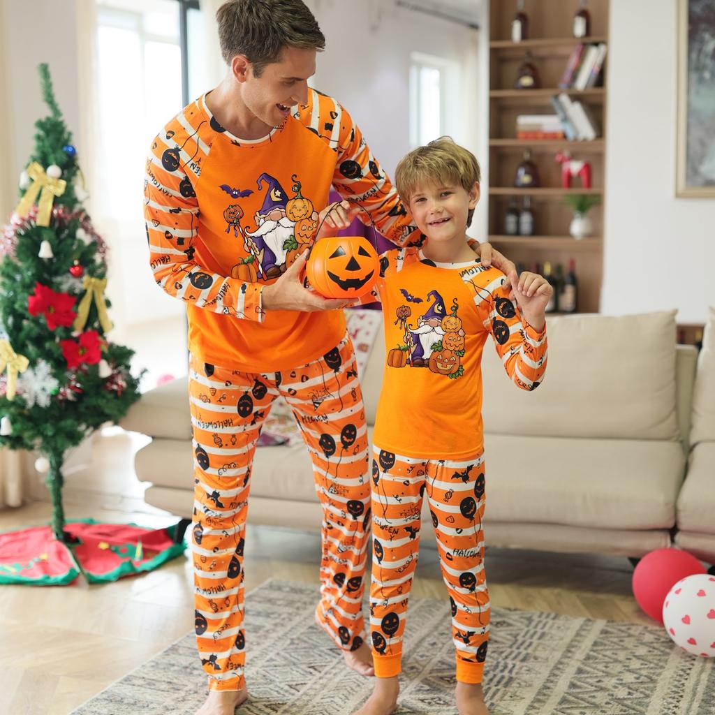 Halloween Family Matching Sets Pajamas, Loungewear Outfits,Family Matching Long Sleeve Tops+Pants Set