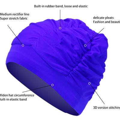 Новая эластичная плавательная водонепроницаемая шапочка для плавания с длинными волосами, спортивная шапочка для бассейна, свободный размер для мужчин и женщин, шапочка для плавания