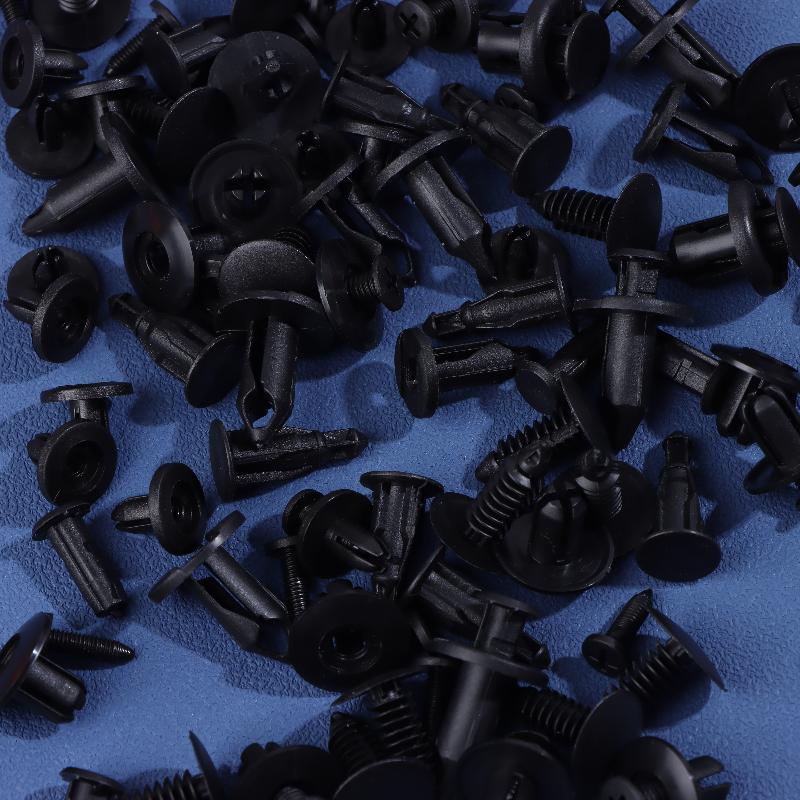 190 шт. Автомобильные крепежные клипсы Пластиковый набор крепежных элементов 6 размеров Автомобильные заклепки-пуговицы Набор кузовных бамперных прижимных заклепок