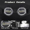 LED Fog Lights for Dodge Ram 1500 2002-2008 2500/3500 2003-2009 Durango Truck 2004-2006 with Angel Eye Fog Lamp Waterproof 12V
