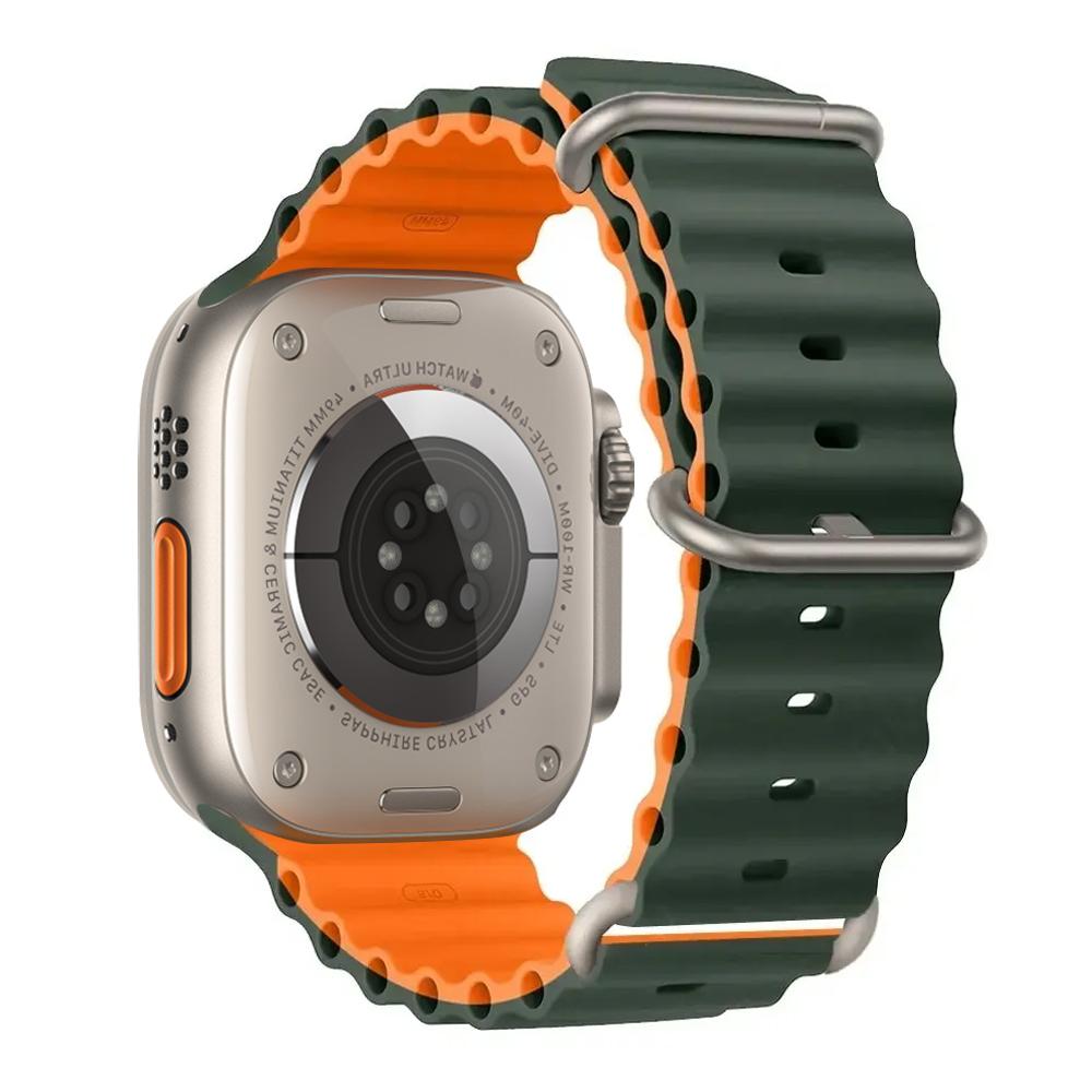 Ocean Strap for apple watch Band 49mm 44mm 40mm 45mm 41mm 46mm silicone bracelet correa iWatch series 7 6 5 3 se 8 9 10 ultra 2