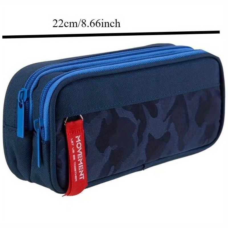 Двойная молния, камуфляжный холщовый пенал для мальчиков, сумка-карандаш, школьная сумка для канцелярских принадлежностей, студенческий пенал, школьные принадлежности, сумки для хранения