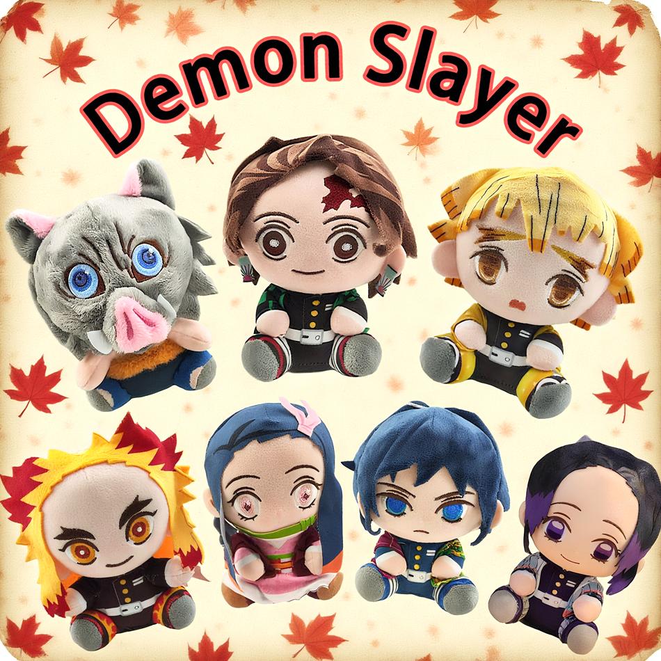 Плюшевые игрушки Клинок, рассекающий демонов Аниме Камадо Танджиро Хашибира Иноске Томиока Гию Ренгоку Кёджуро Кочо Шинобу Агацума Дзэницу