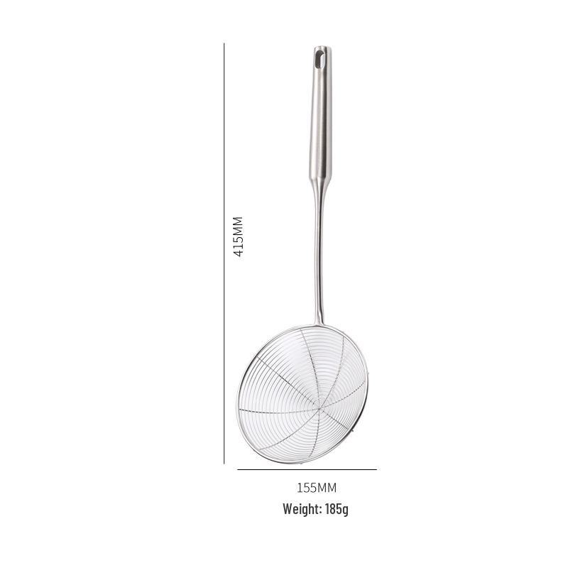 Дуршлаг для лапши из утолщенной нержавеющей стали с ручкой, предотвращающей ожоги