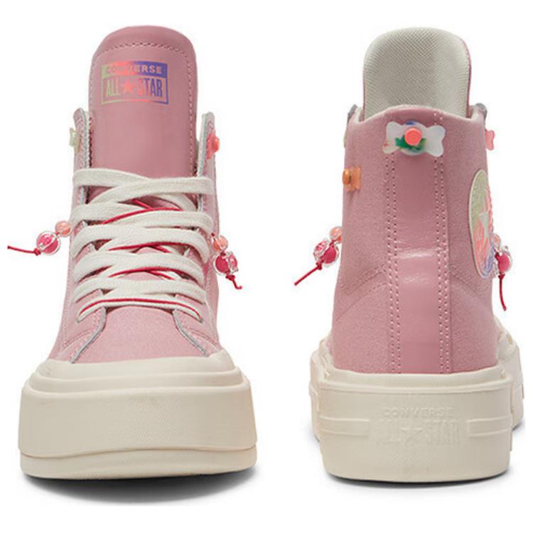 Converse CHUCK TAYLOR модные и универсальные высокие парусиновые кеды, подходящие как мужчинам, так и женщинам, розового цвета