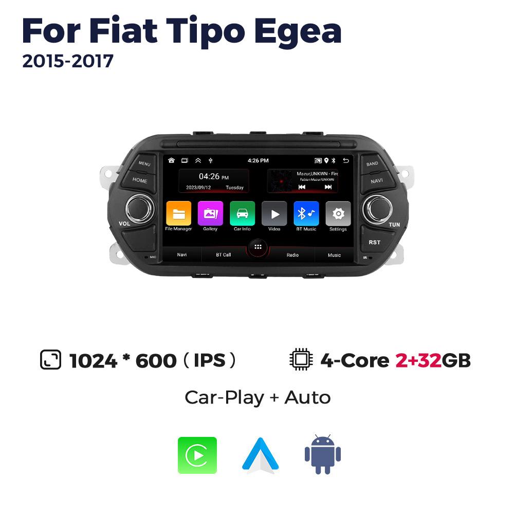 Navifly For FIAT TIPO EGEA 2015-2017 Car Radio Multimedia Video Player Navigation Carplay Stereo GPS Android Auto Systems 2din