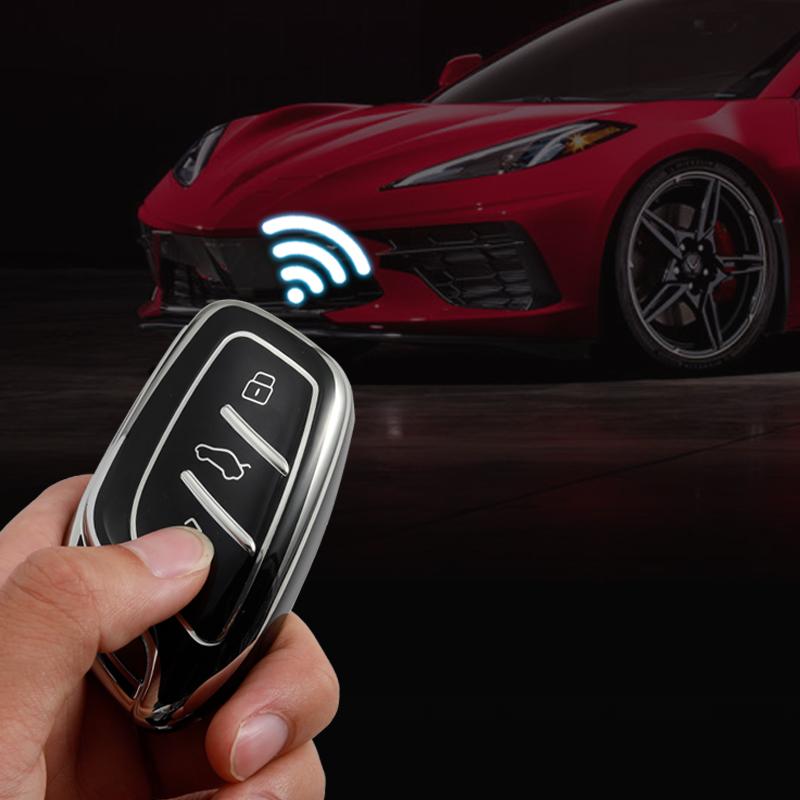 Soft TPU Shell Fob Holder Car Key Case Cover For Roewe RX5 I6 I5 RX3 RX8 ERX5 MG ZS EV MG6 EZS HS EHS 2019 2020