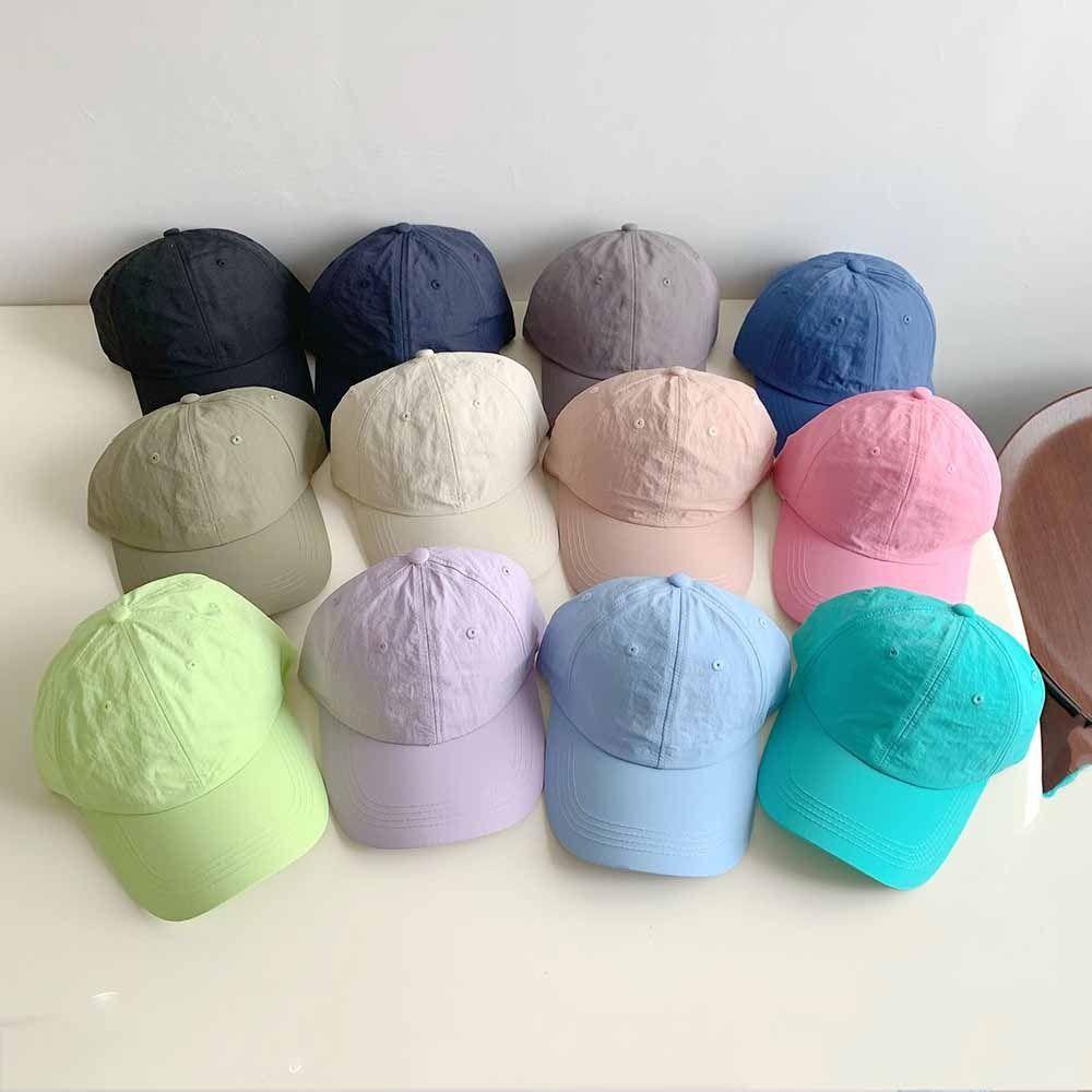 Solid Color Solid Color Sun Hat Korean Style Peaked Cap Quick-Drying Baseball Cap Girl