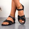Модные женские сандалии на плоской подошве, римские сандалии с нескользящей резиновой подошвой, обувь 2025 лето, женские сандалии на подошве, женские повседневные сандалии