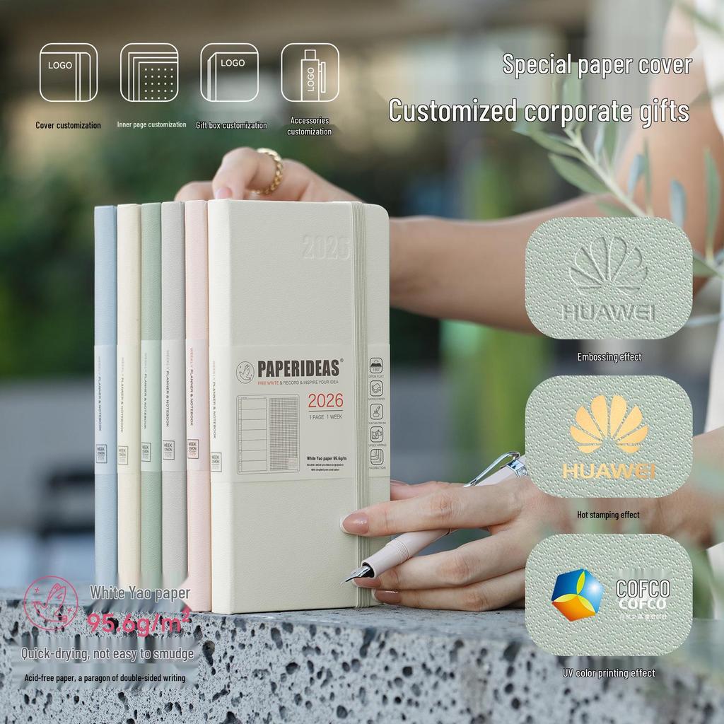 Paperideas 2026 Weekly Pocket Planner: Hardcover, Special Paper, Simple Agenda