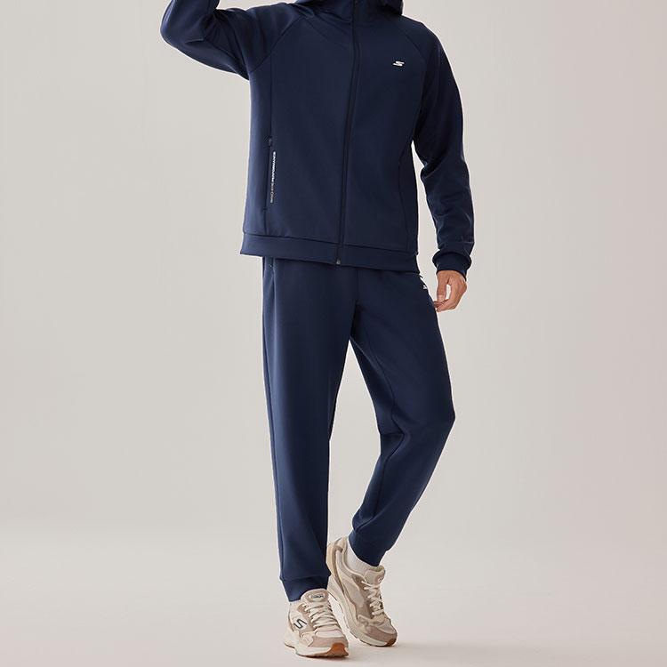Skechers Теплые, отводящие влагу, быстросохнущие, удобные, свободные, для фитнеса, бега, вязаные спортивные штаны, мужские, низ P425M205-02MZ