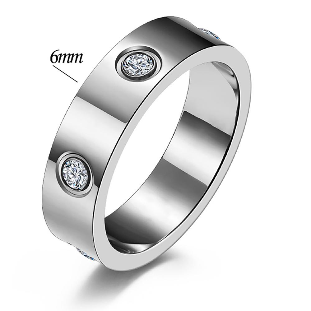 Модное свадебное кольцо с цирконием для женщин, простое ювелирное изделие из нержавеющей стали цвета розового золота, аксессуары для вечеринок, горячая распродажа