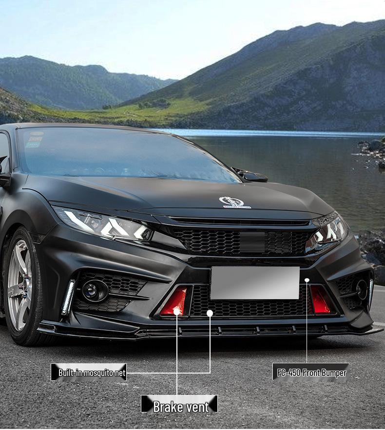 10th Gen Civic FC450 (2016-2021) Body Kit: Wide Body Kit, Side Skirts, Rear Spoiler, Rear Diffuser, Front Splitter, Front Lip Spoiler