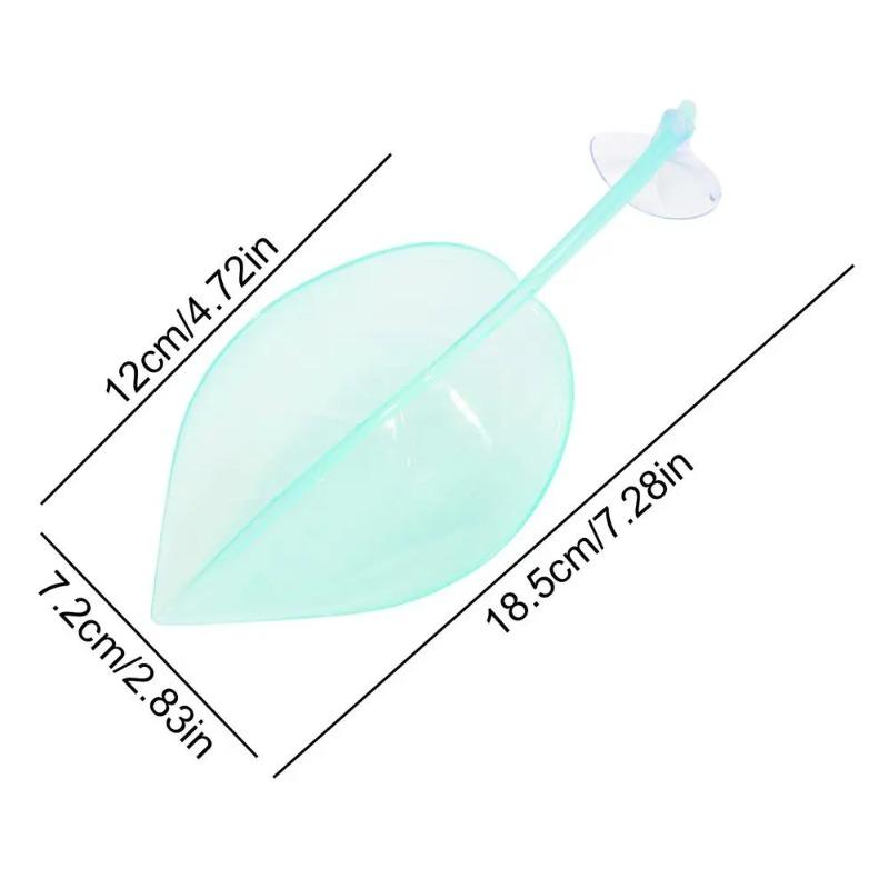 Frog Habitat Leaf Suction Cup Reptile Basking Area Resting Terrace Suction Cups Tank Accessories Simulated Leaves for Geckos