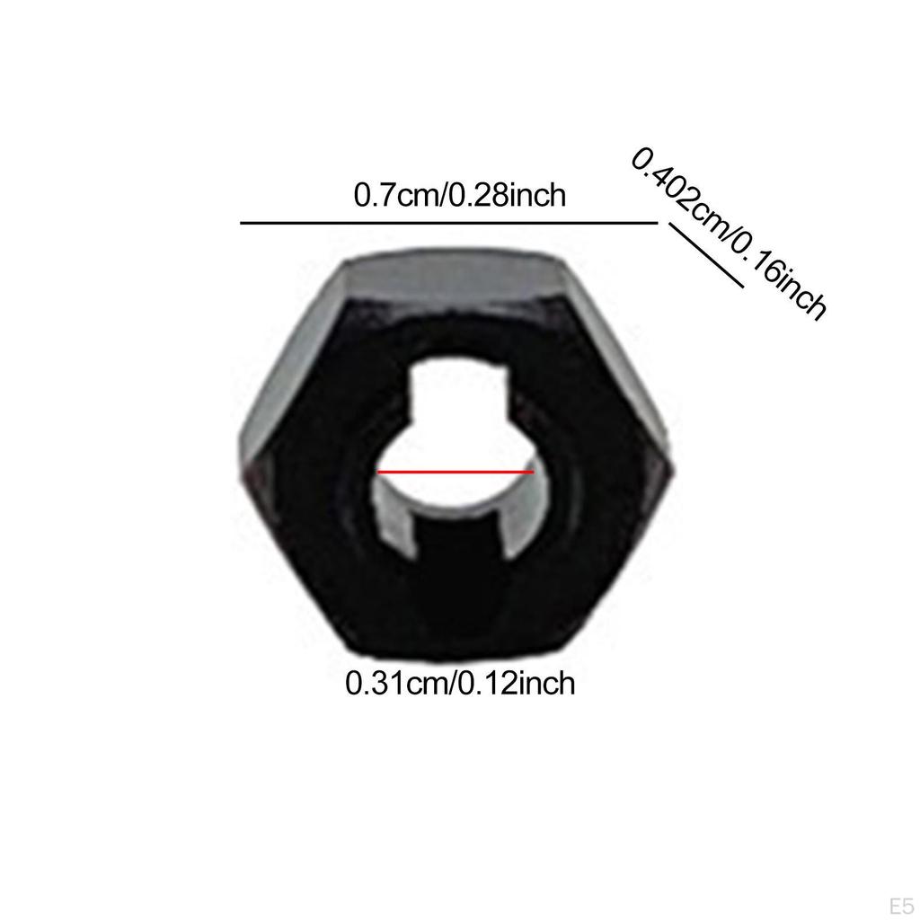 4 Pieces 7mm Hex Wheel Hub Adapter,Metal Sturdy Replacement,Compact Accessories RC Car Upgrade Part