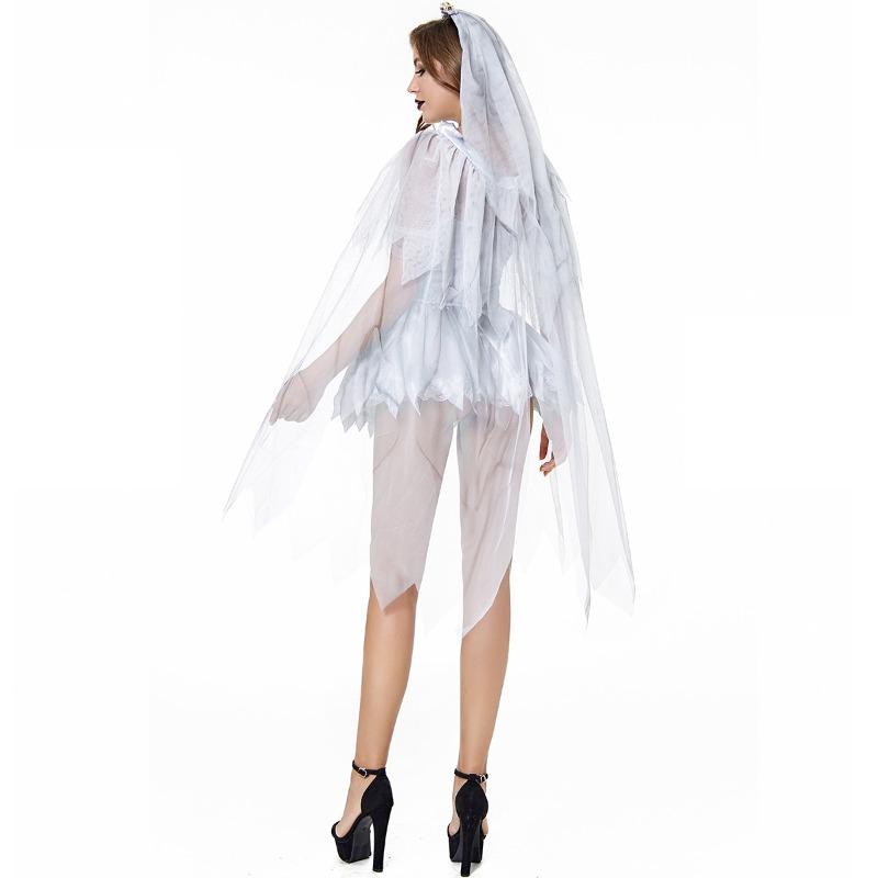 Женский костюм демона-зомби, сценический костюм, костюм невесты-вампира на Хэллоуин