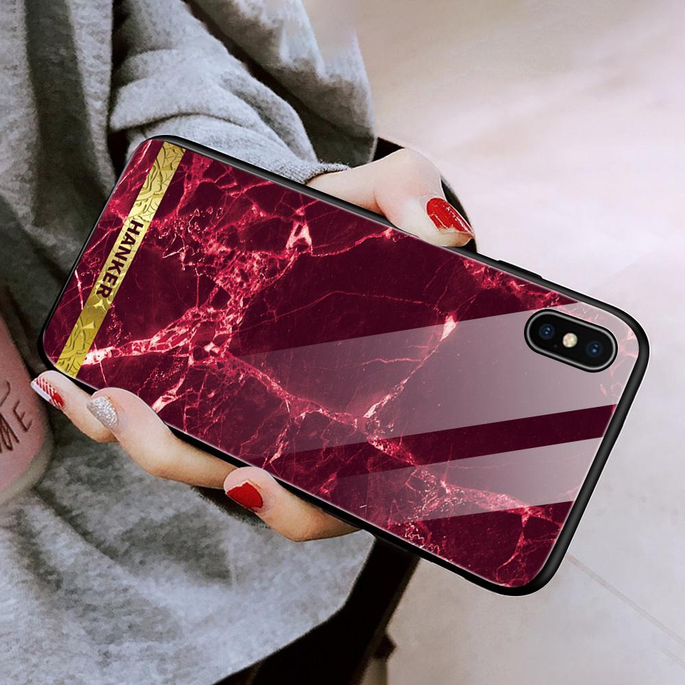 For Honor X9 X9a P20 P30 P40 P50 Pro P40 Lite Infinix Hot 12i 40i Smart 8 Pro Vivo V23e V25e Fashion Hard Glass Marble Pattern Shockproof Phone Case