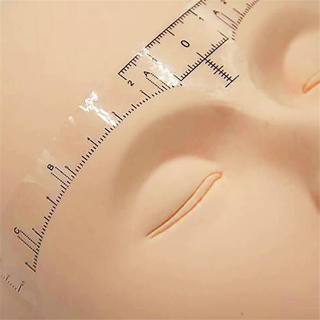 10 Pieces Single Use Eyebrow Ruler Stickers Plastic Stencil Positioning Guide Permanent Makeup Beginners Salon