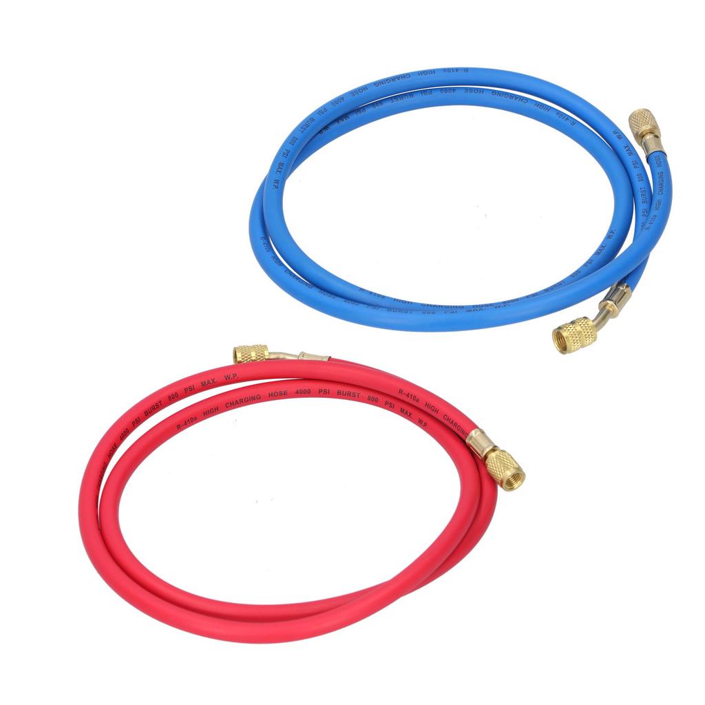 Refrigerant Charging Hose Fluoride Adding Tube Car Air Conditioning Repair Tool Car AccessoriesFor R410 2Pcs 1.5m