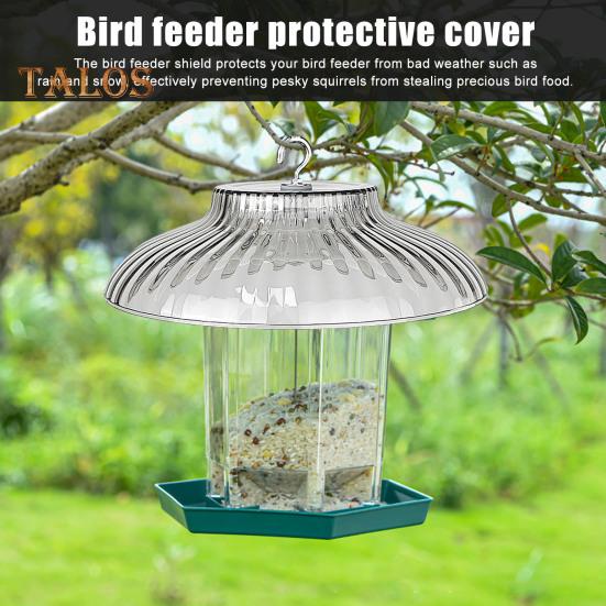 Пластиковый защитный купол для подвесной кормушки для птиц, водонепроницаемая кормушка для колибри, защита от дождя, перегородка для белок для улицы