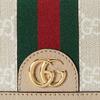 Gucci Ophidia Logo Stripe Canvas And Leather Wallet Women wallet Beige White 523155-UULAG-9682