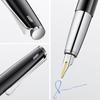 LAMY Studio Piano Black Fountain Pen Elegant Metal Body 14K Gold Nib Nib Size EF Includes LAMY T10 Blue Ink Cartridge - - (Partially Platinum-Plated)