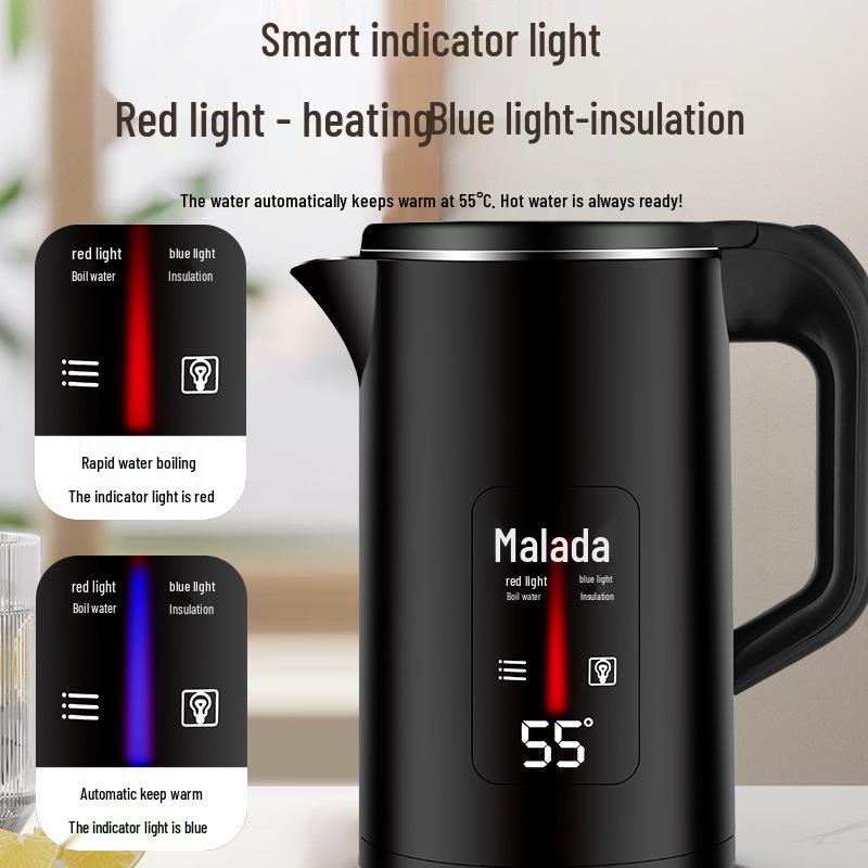 3 л Большой Электрический Чайник: Автоизоляция, Идеально для общежитий, Прочный для домашнего использования.