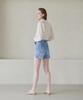 DIEPHOD Ds#3417_ Denim Shorts With Distressed Hem Details