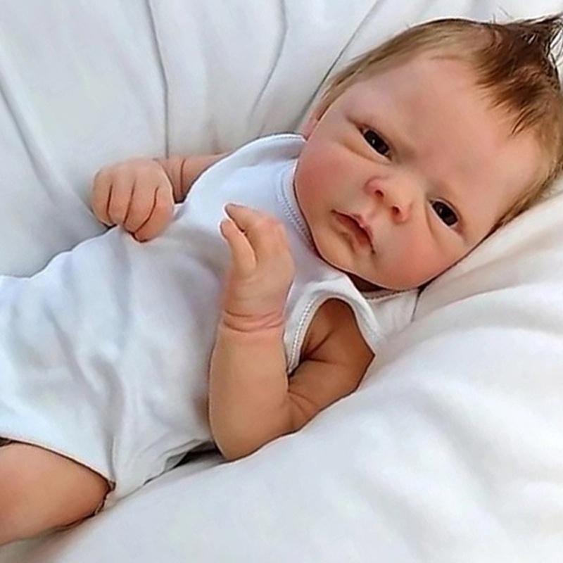 46CM Cute Full Silicone Body Reborn Baby Dolls Handmade Design Vinyl Silicone Lifelike Alive Babies Doll Toys for Kids Girl Birthday Gift