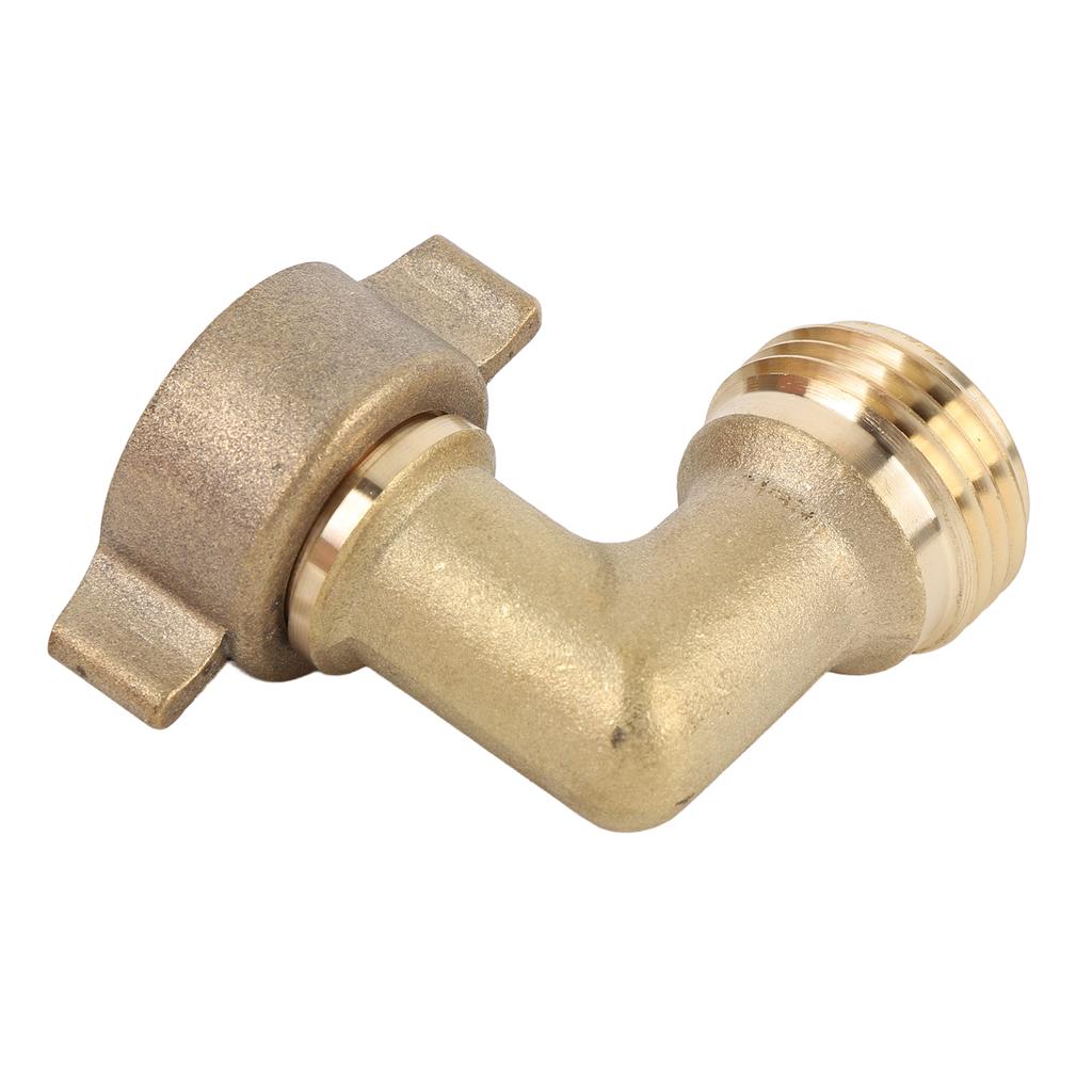 RV 90 Degree Hose Elbow Copper Enhanced Waterflow Efficiency RV Water Hose Connector with Wash Net Filter for Campervan