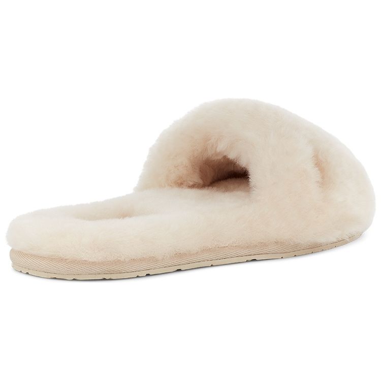 UGG Теплые удобные модные тапочки из овчины женские тапочки натурально-белые 1129670-NAT